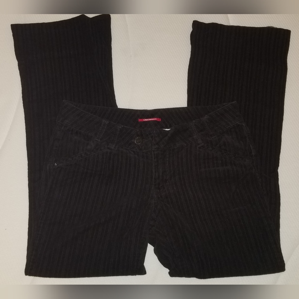 Women's corduroy pinstripe black pants sz 11